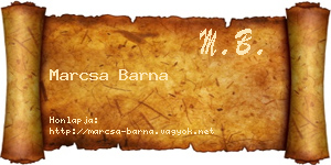 Marcsa Barna névjegykártya